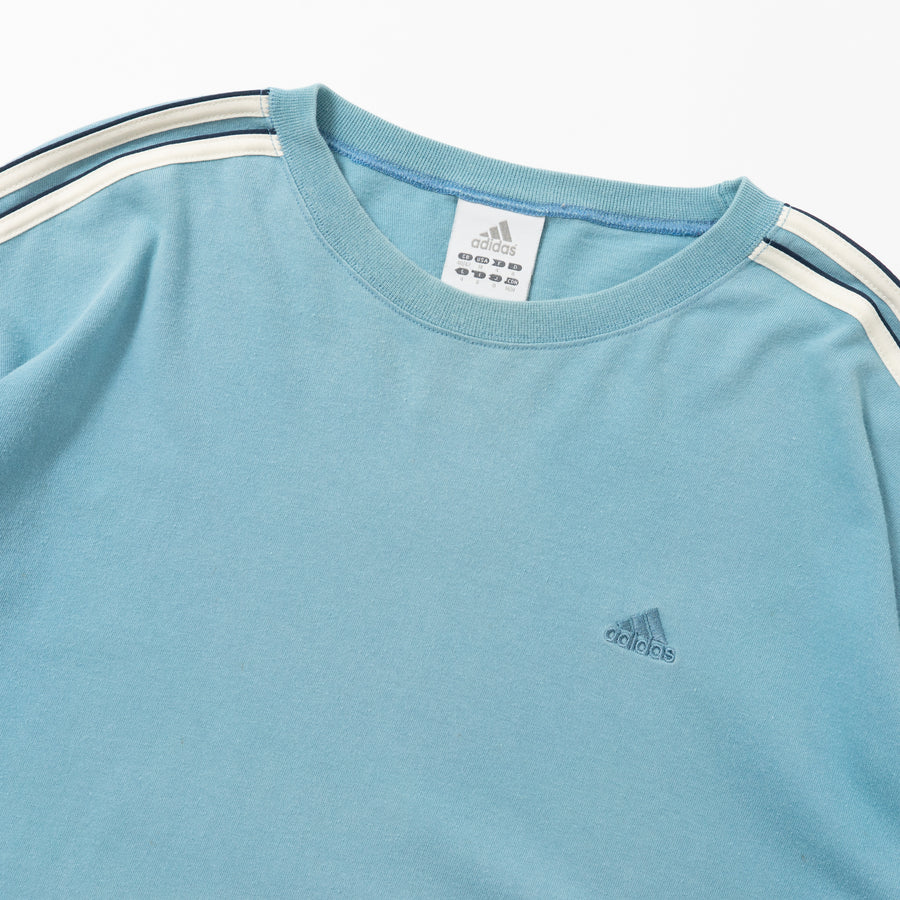 00's adidas 3 Striped L/S Tee