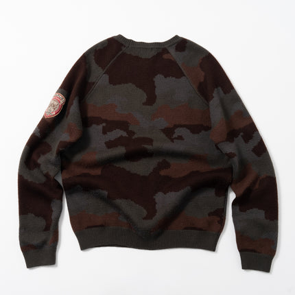 Napapijri Camouflage Raglan Sleeve Knit Sweater