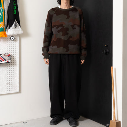 Napapijri Camouflage Raglan Sleeve Knit Sweater