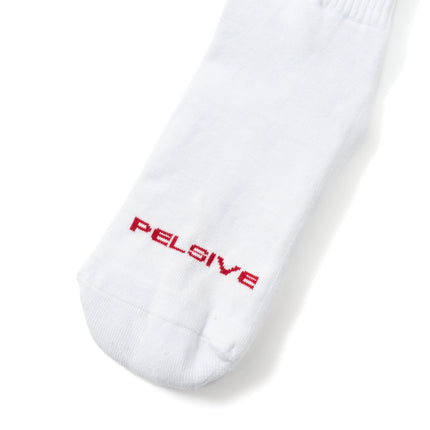 P Logo Socks -WHITE-