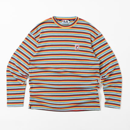 90's FILA Multi Striped L/S Tee