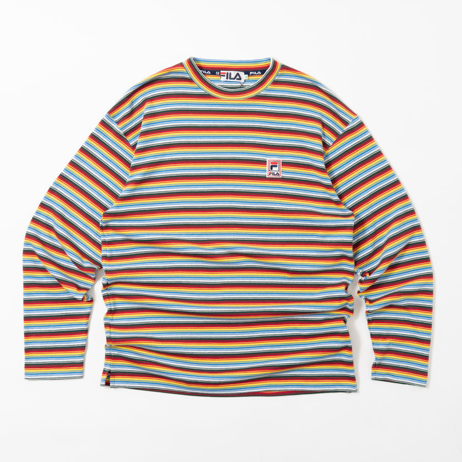 90'S FILA MULTI STRIPED L/S TEE