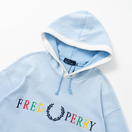 90's Fred Perry Laurel Wreath Logo Pullover Hoodie