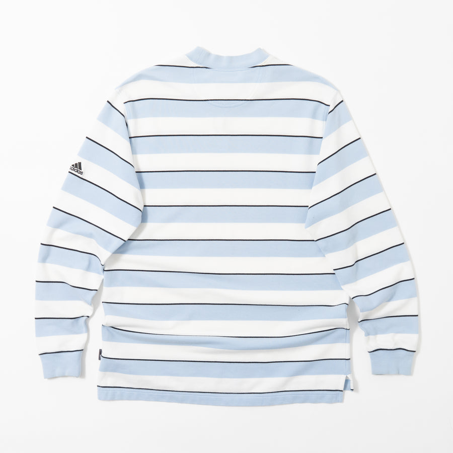 00'S ADIDAS GOLF STRIPED MOCK NECK L/S TEE