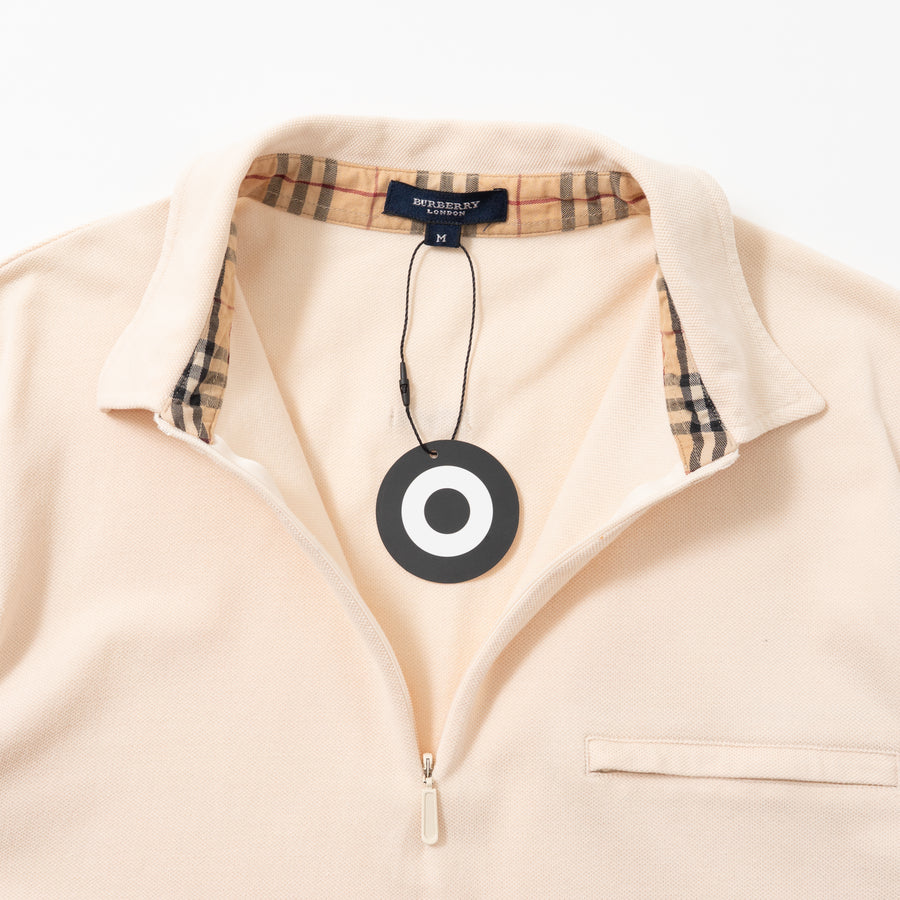 BURBERRY LONDON HALF-ZIP S/S POLO SHIRT