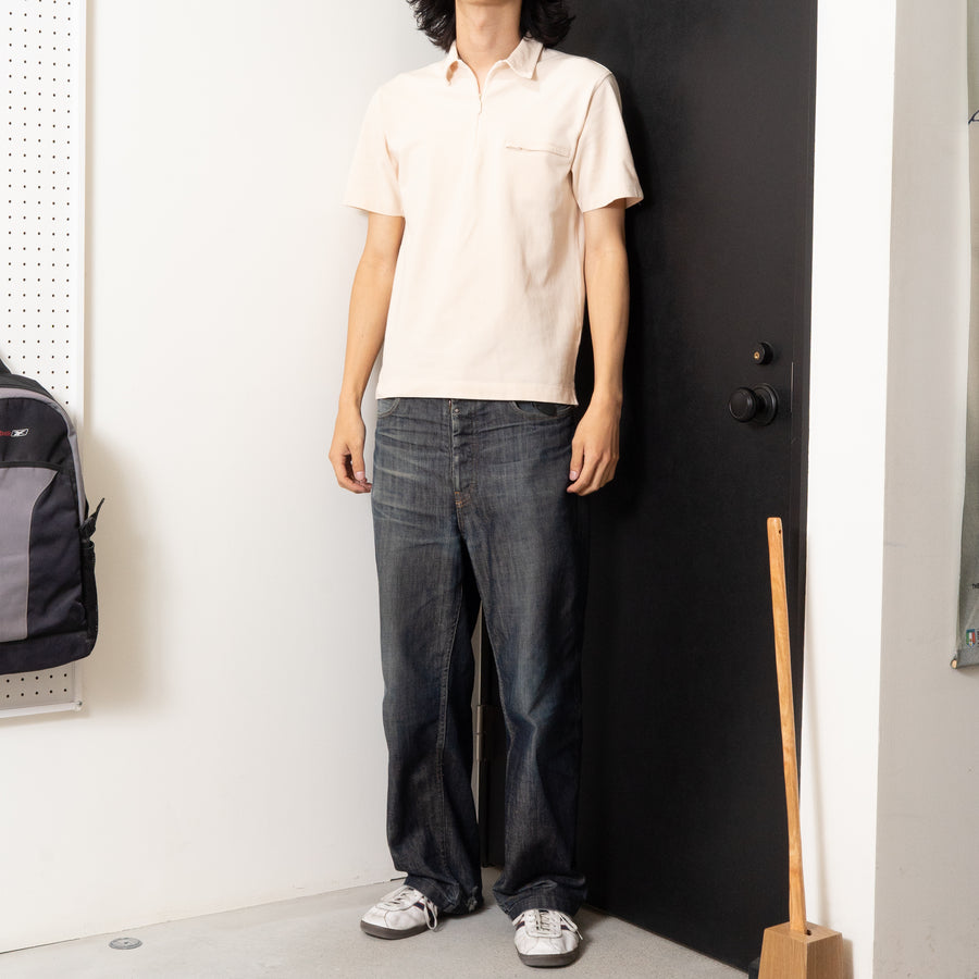 BURBERRY LONDON HALF-ZIP S/S POLO SHIRT