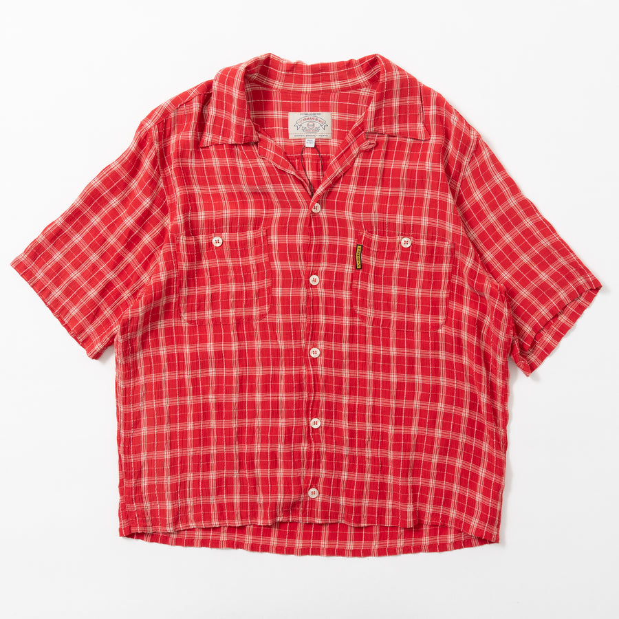 90'S ARMANI JEANS RAYON OPEN COLLAR SHIRT