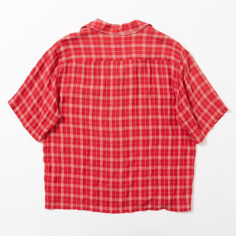 90'S ARMANI JEANS RAYON OPEN COLLAR SHIRT