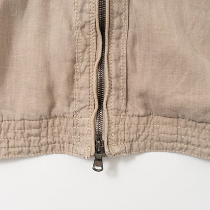 90's Joseph Homme Zip-Up Hooded Linen Jacket