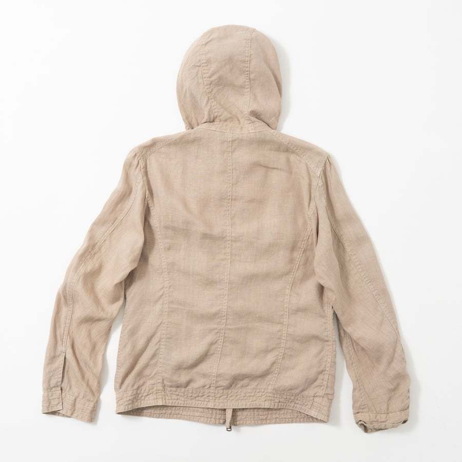 90's Joseph Homme Zip-Up Hooded Linen Jacket