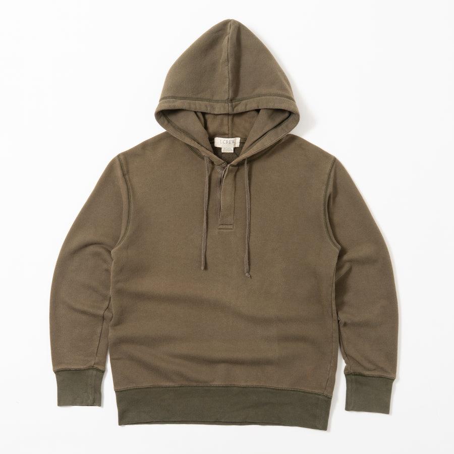 00'S J.CREW HENRY NECK PULLOVER HOODIE