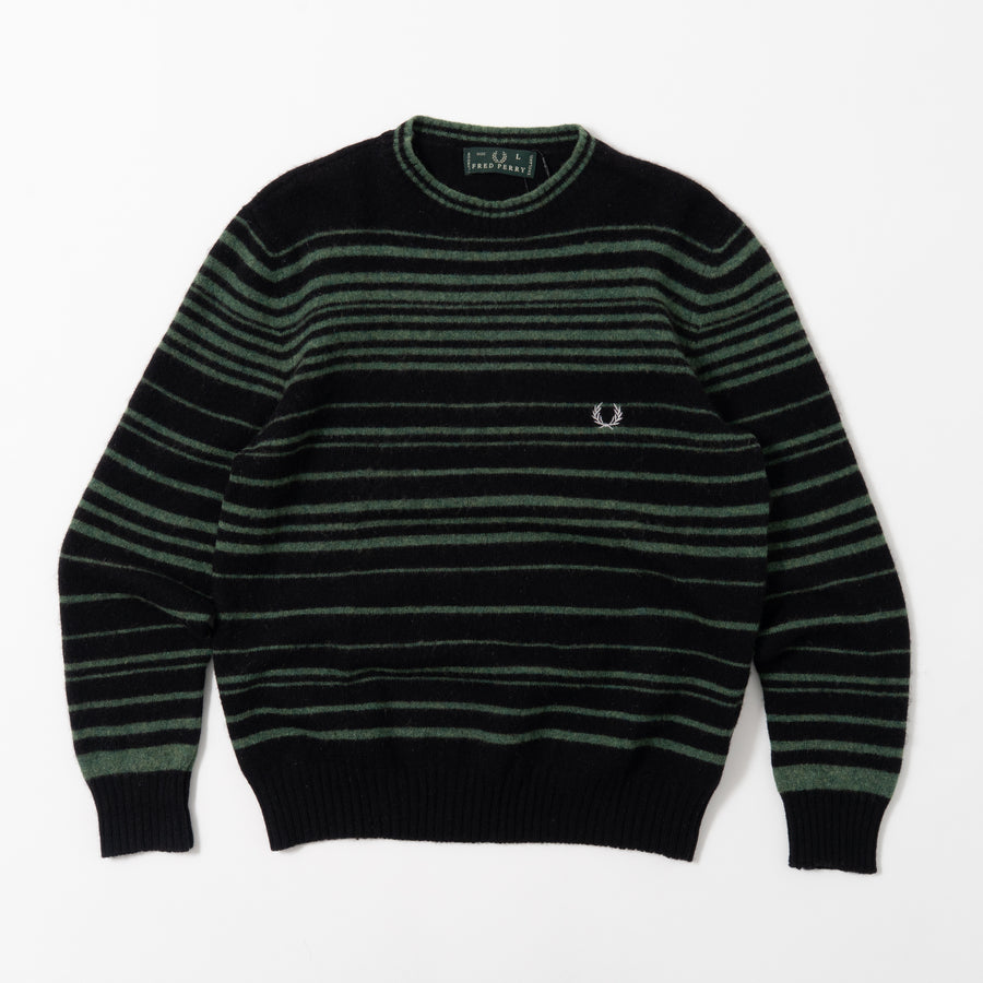 90's Fred Perry Striped Knit Sweater