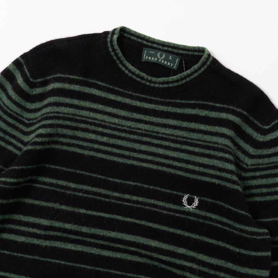 90's Fred Perry Striped Knit Sweater