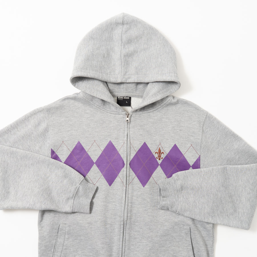 00's BEANS HOUSE Argyle Zip-Up Hoodie