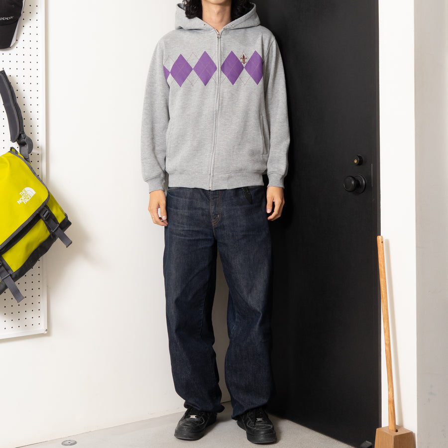 00's BEANS HOUSE Argyle Zip-Up Hoodie