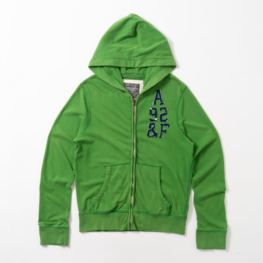 ABERCROMBIE & FITCH WAPPEN ZIP-UP HOODIE