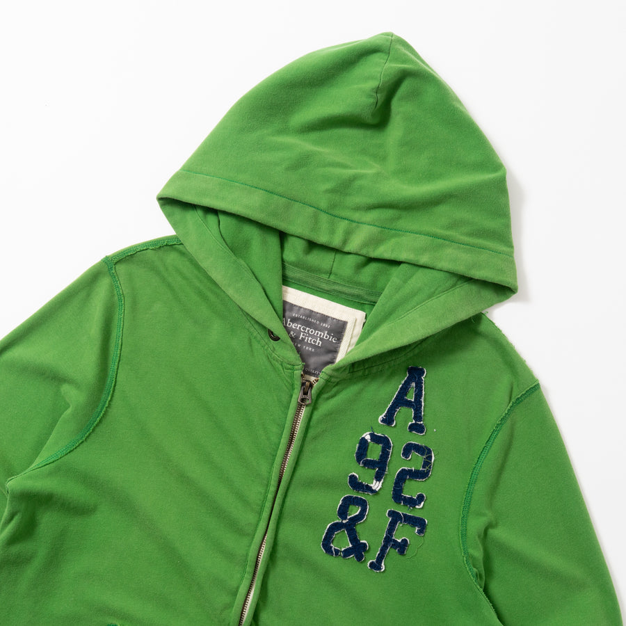 ABERCROMBIE & FITCH WAPPEN ZIP-UP HOODIE