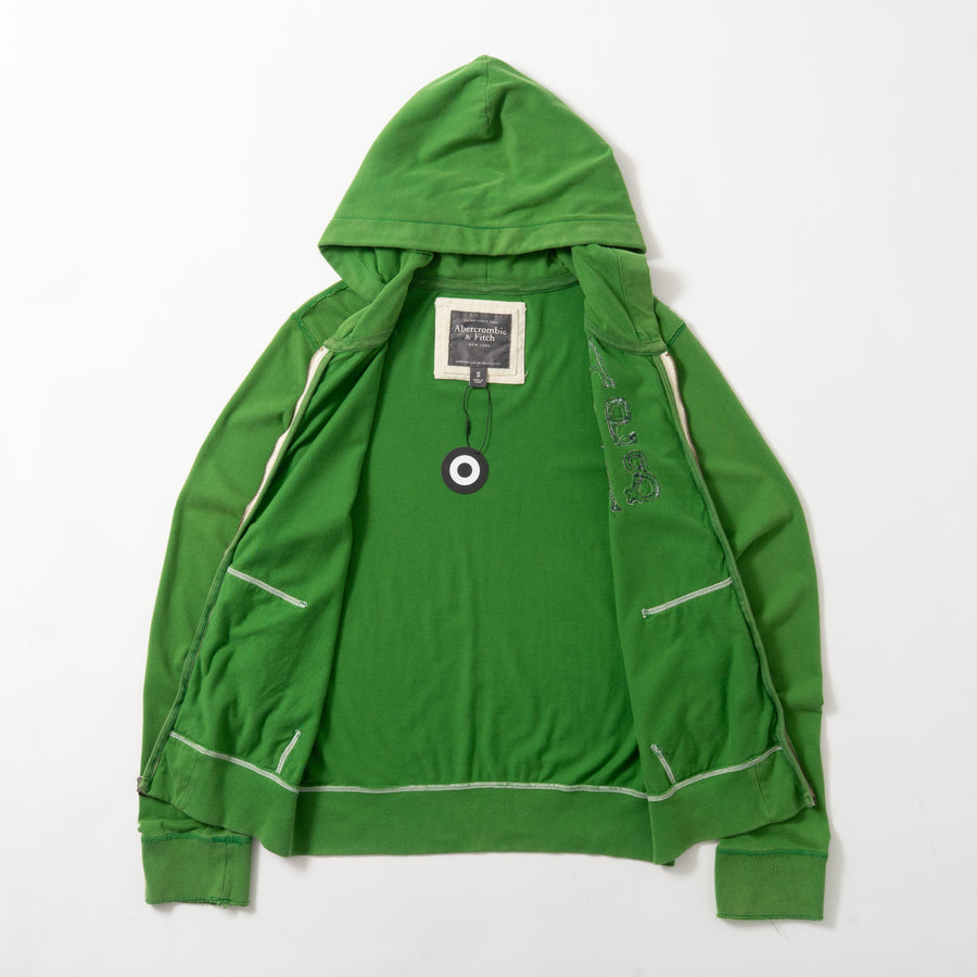 ABERCROMBIE & FITCH WAPPEN ZIP-UP HOODIE
