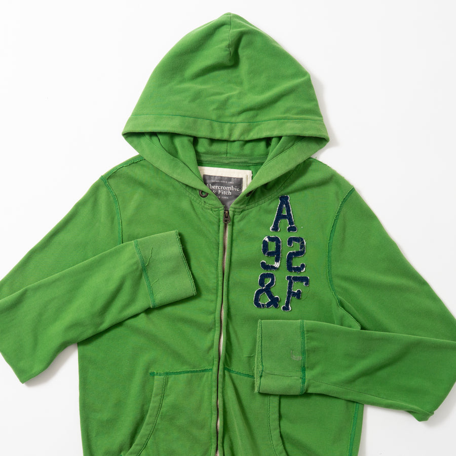 ABERCROMBIE & FITCH WAPPEN ZIP-UP HOODIE