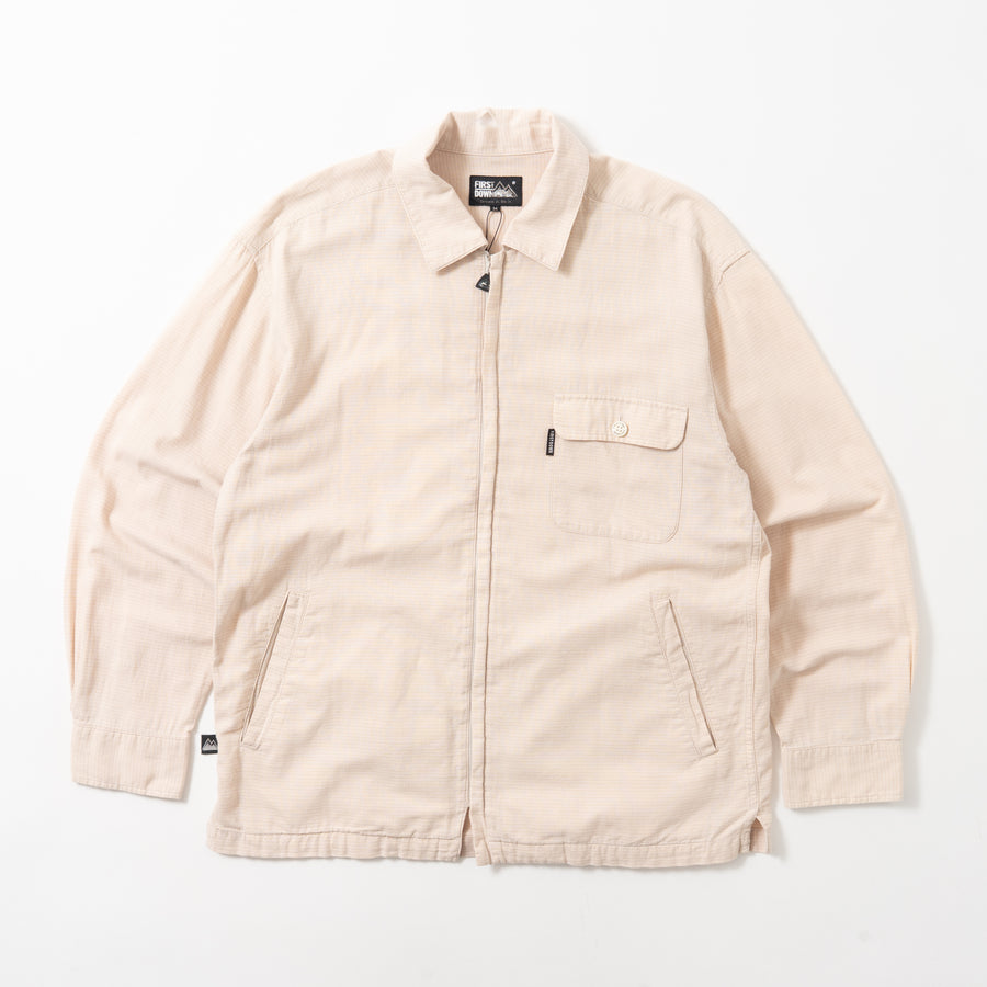 90'S FIRST DOWN ZIP-UP LINEN L/S SHIRT