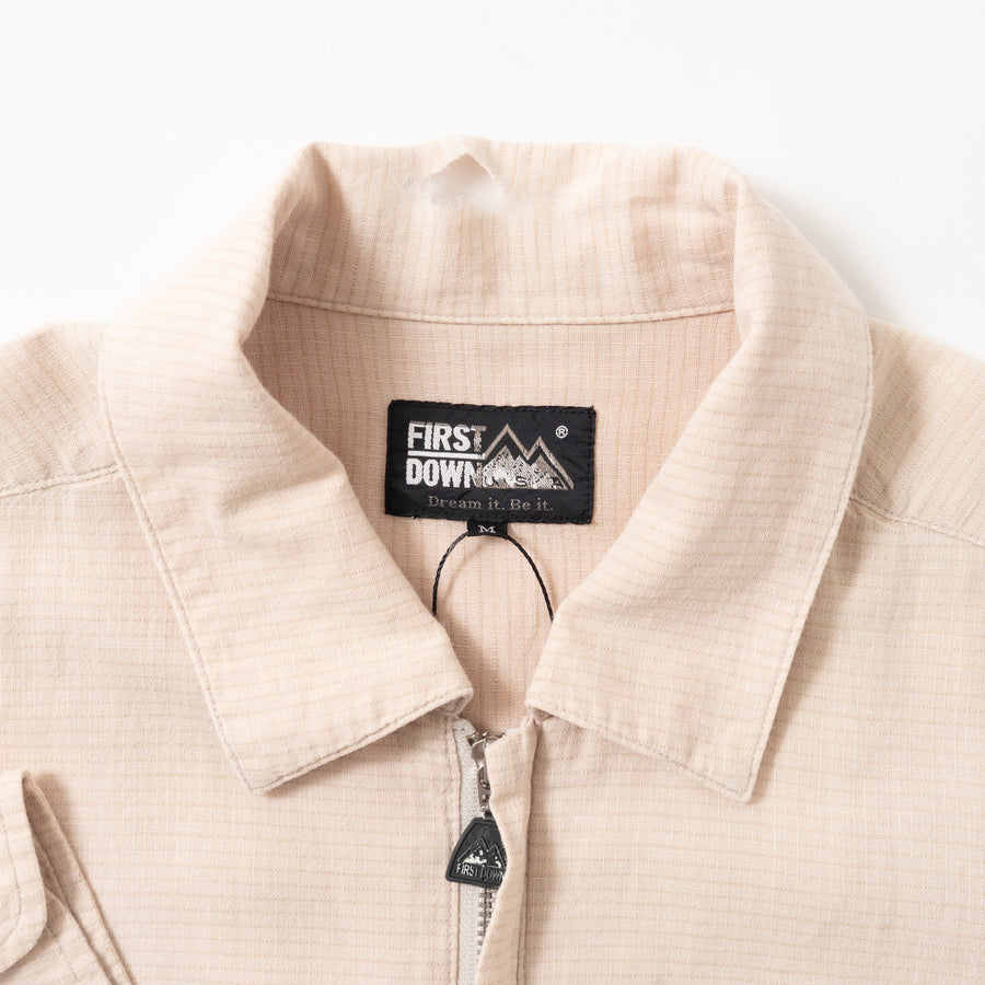 90'S FIRST DOWN ZIP-UP LINEN L/S SHIRT