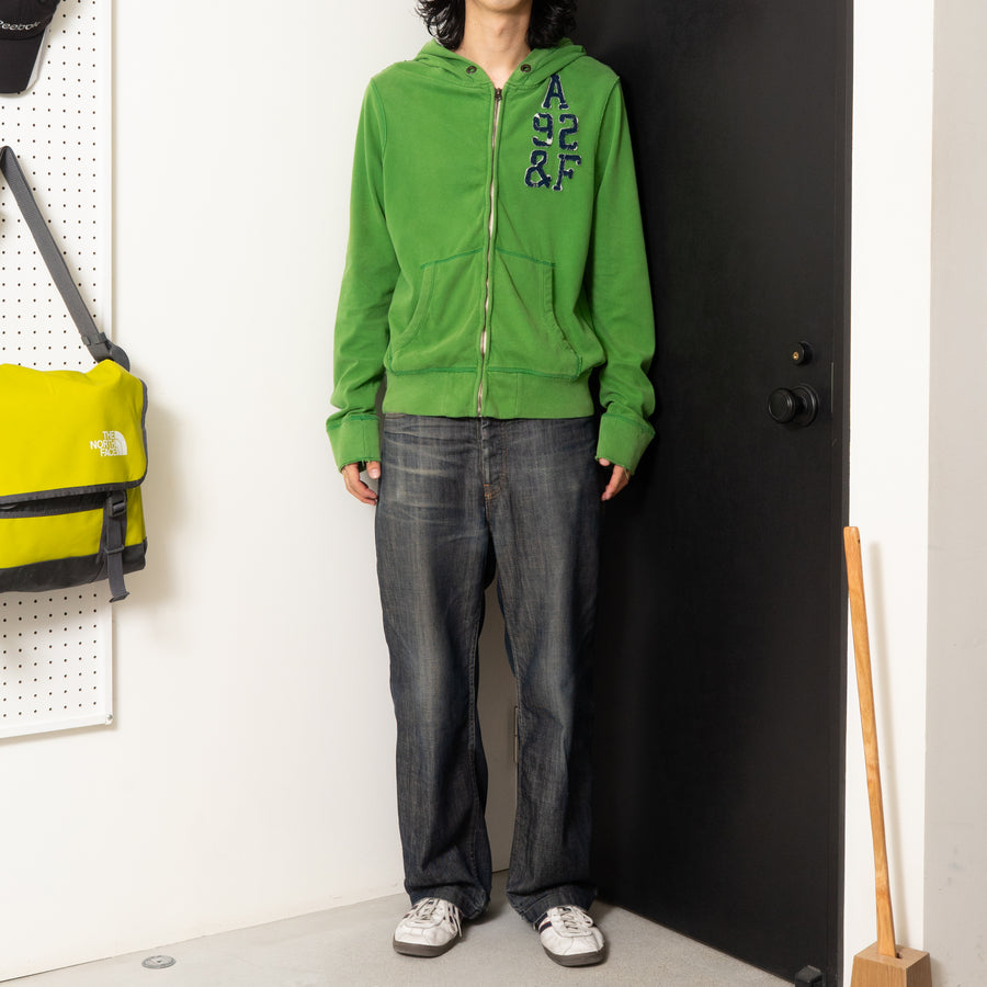 ABERCROMBIE & FITCH WAPPEN ZIP-UP HOODIE