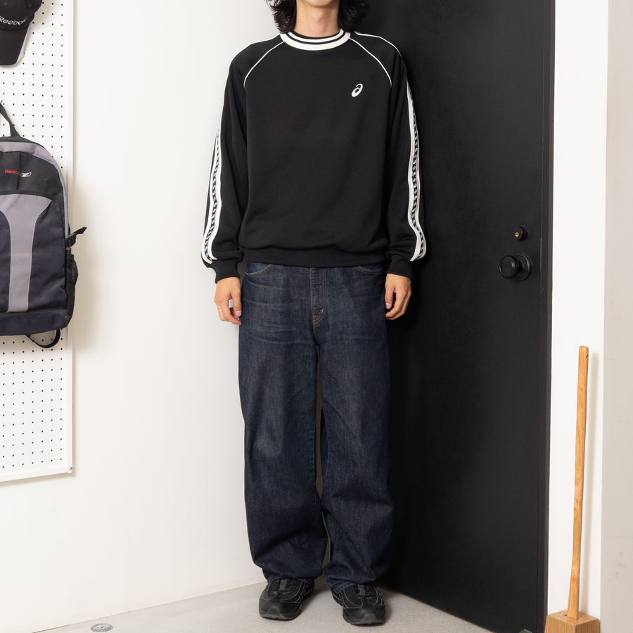 90'S ASICS SIDE LINE RAGLAN SLEEVE SWEATSHIRT