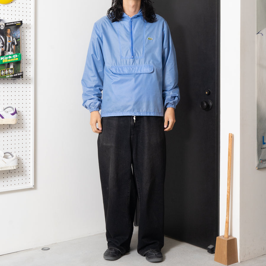 80's Izod Lacoste Half-Zip Nylon Anorak Parka