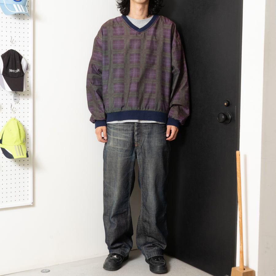 90'S KING LOUIE CHECK PULLOVER PISTE