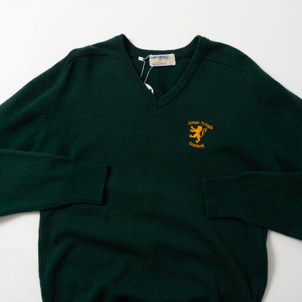 80's JAMES PRINGLE V-Neck Lambs Wool Sweater